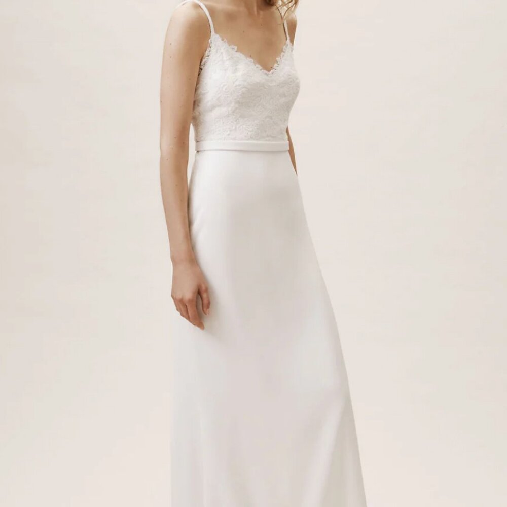 Tadashi Shoji Ivory Brett Feminine Wedding Dress Size - Picture 3 of 6
